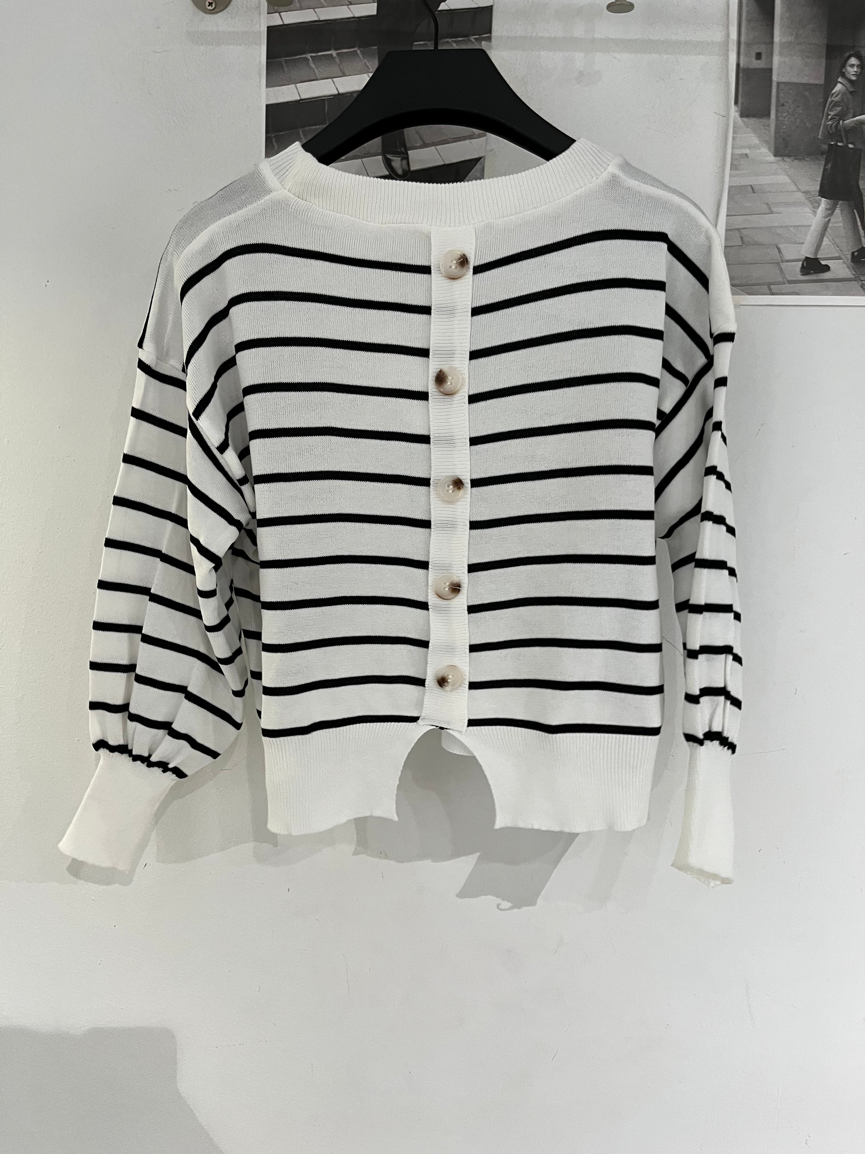 Uspick Back Stripe Knit