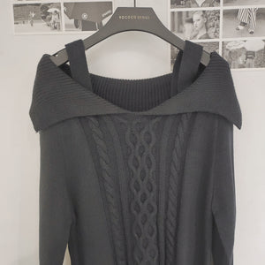Collar Off Long Knit