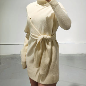 Marica Turtle Tie Knit Dress