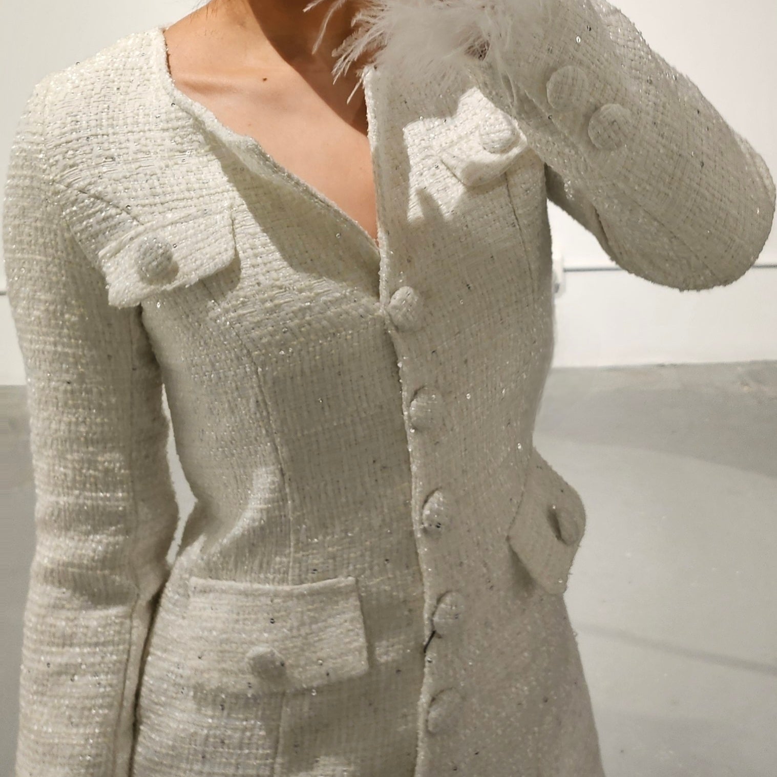 Maximax Spangle Tweed Jacket Dress
