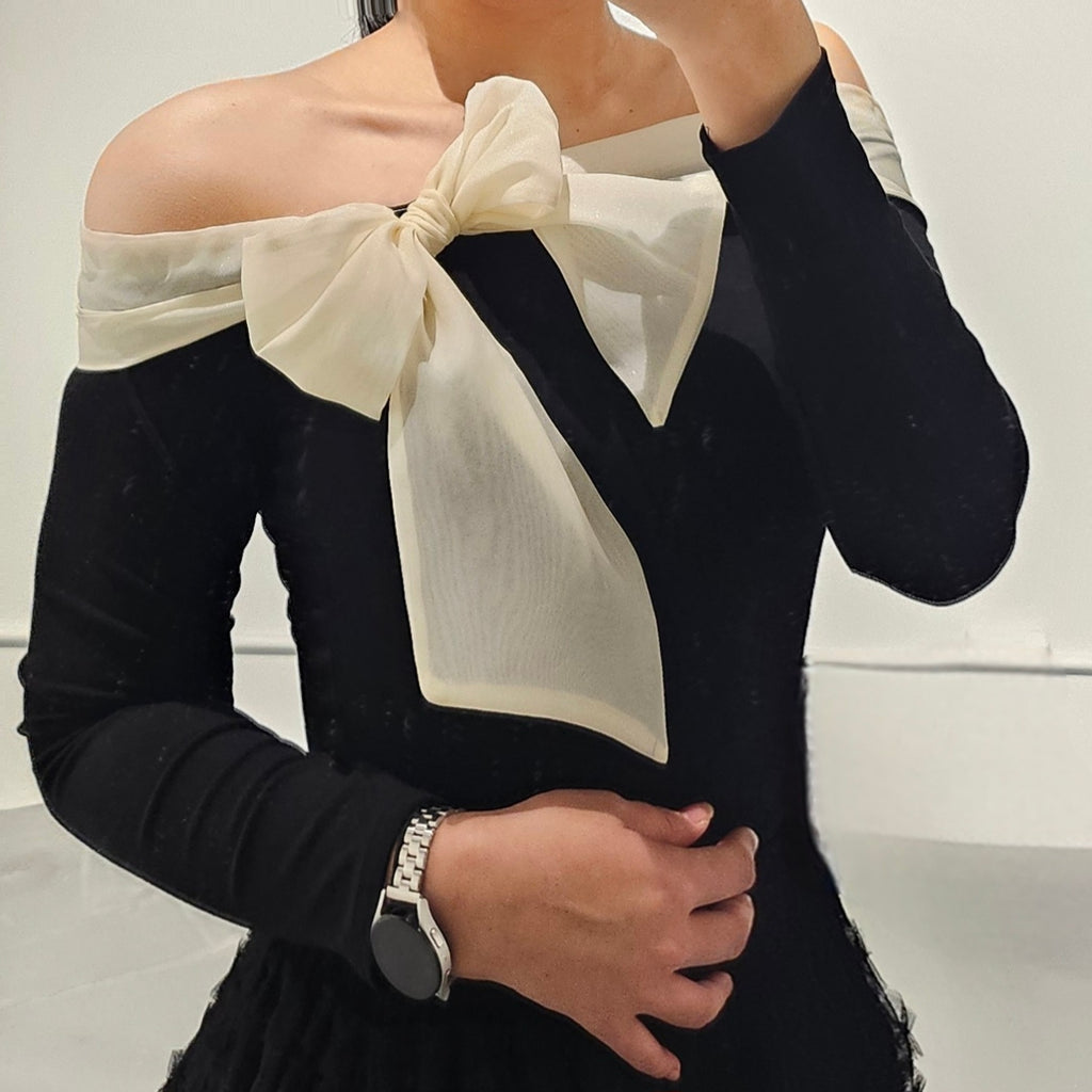 Yuni Chiffon Ribbon Off Top