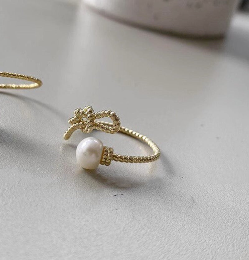Pearl Tie Ring (Silver 925)