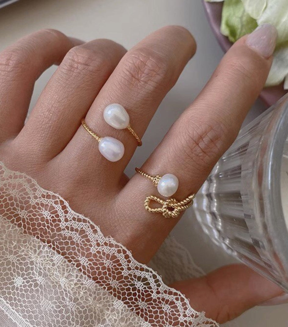 Pearl Tie Ring (Silver 925)