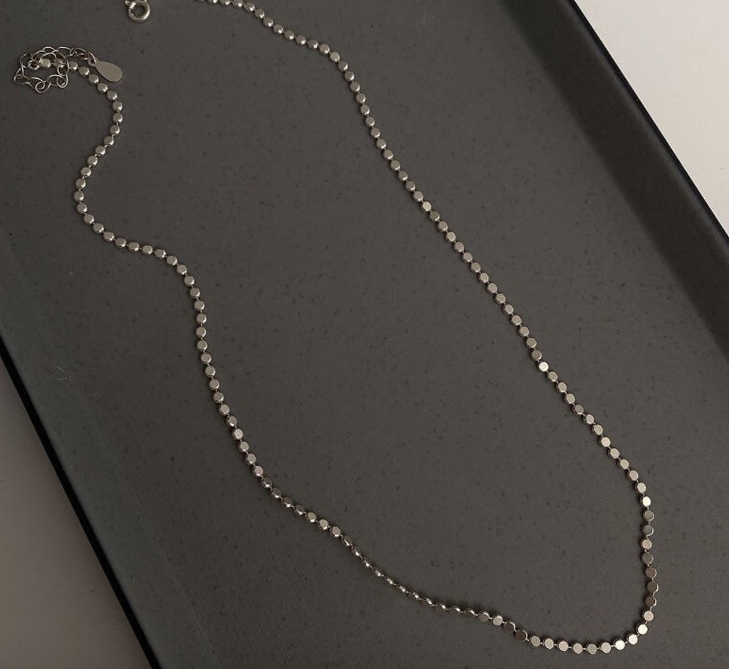 Flat Ball Necklace (Silver 925)