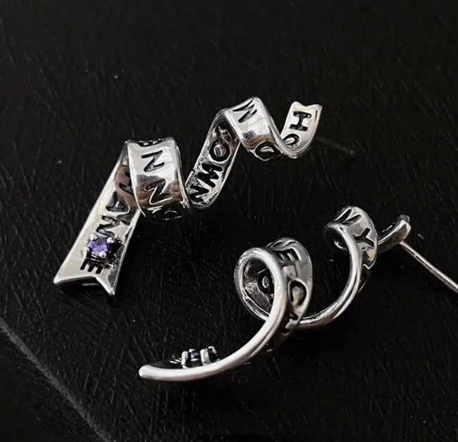Roll Ribbon Earrings (925 Silver)