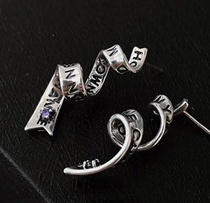 Roll Ribbon Earrings (925 Silver)