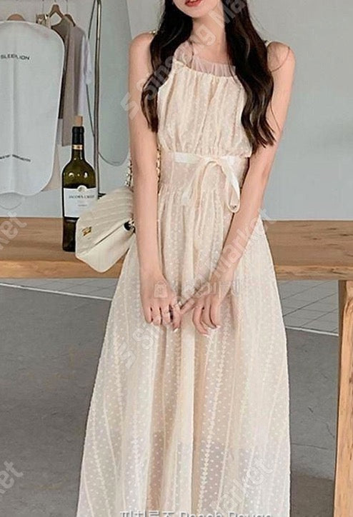 Peach Miyu Lace Dress