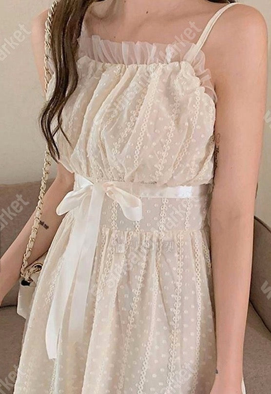 Peach Miyu Lace Dress