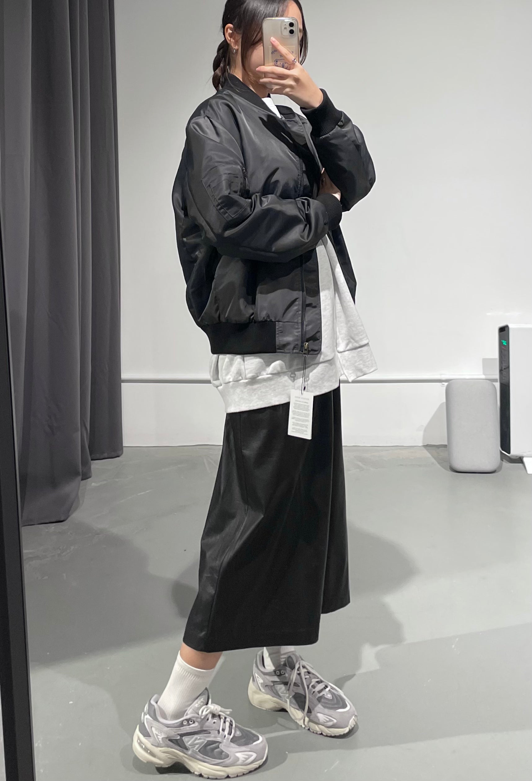 WNavy Crack Skirt