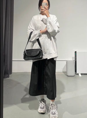 WNavy Crack Skirt