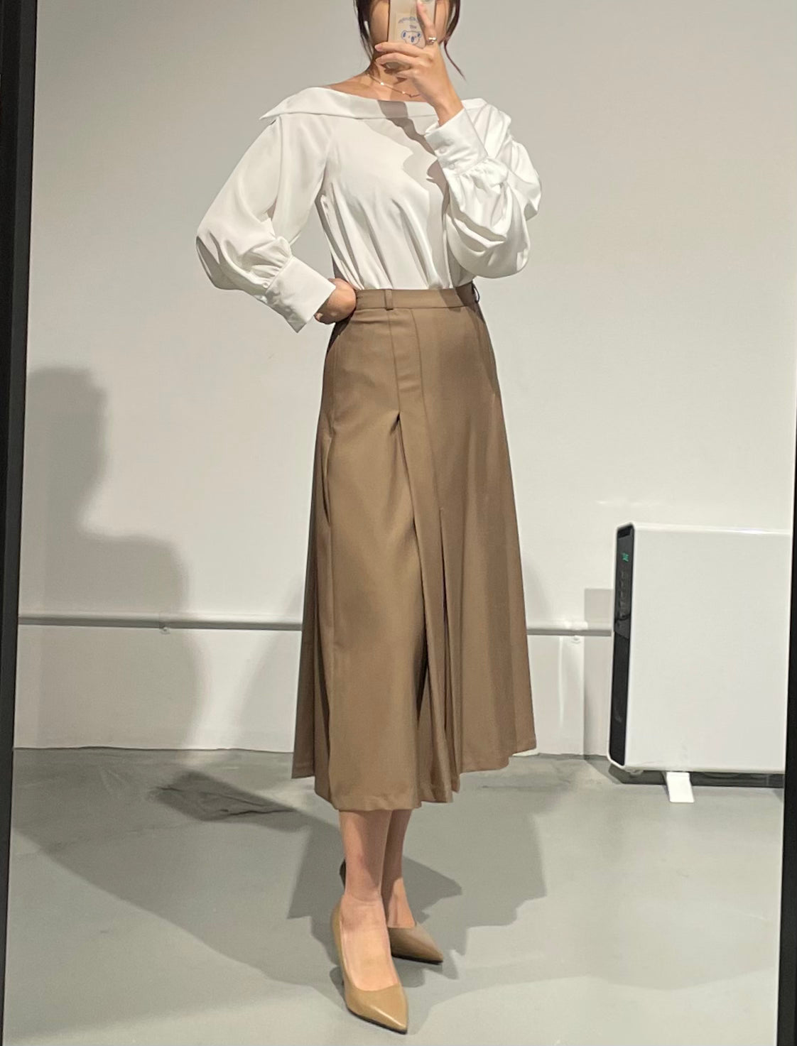 Jackson Pleat Tailored Skirt