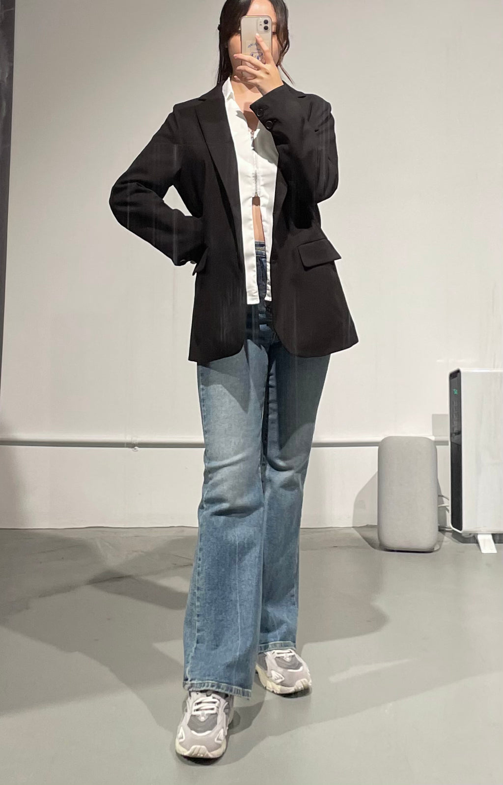 Uspick Slim Zip Shirt Jacket