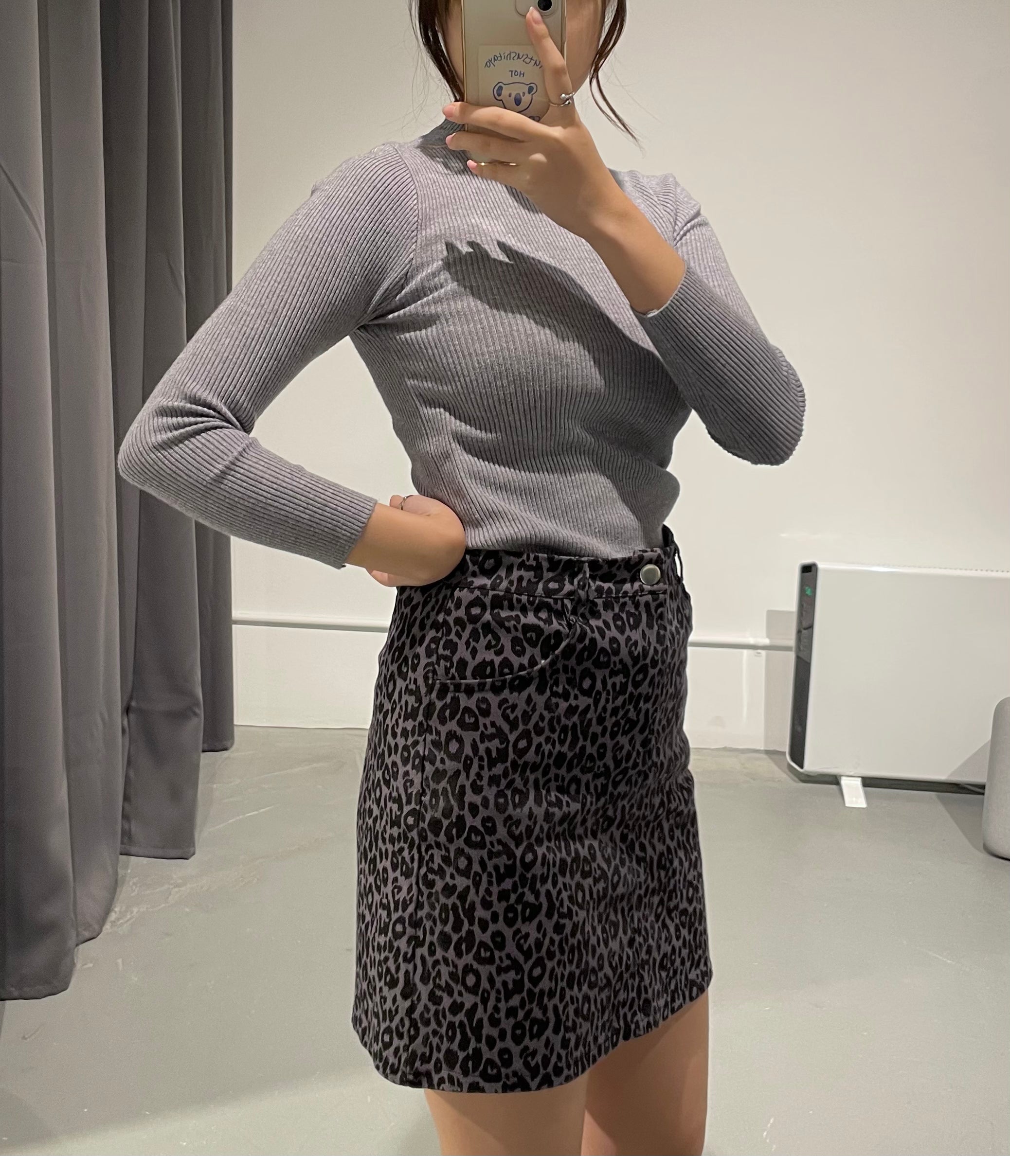 Leopard Slim Skirt