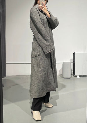 Herringbone Wool Max Coat