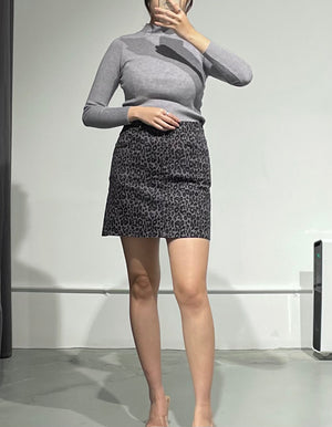 Leopard Slim Skirt