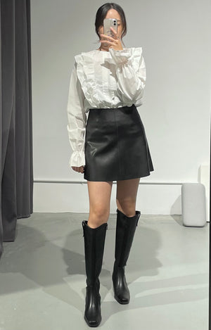 Jackson Faux Leather Skirt