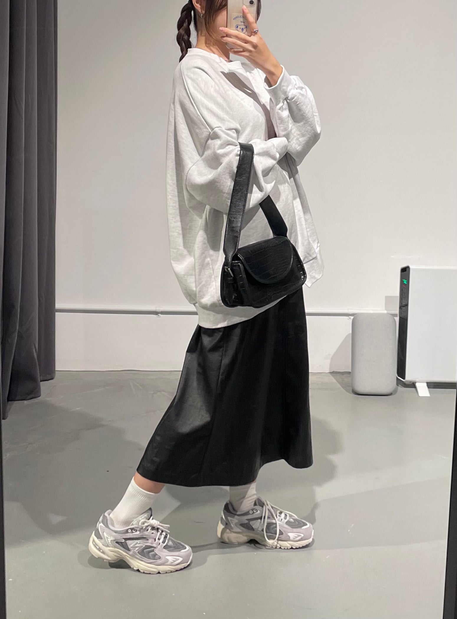 WNavy Crack Skirt