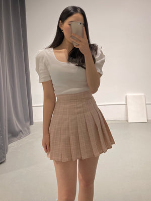 Spring Check Tennis Skirt