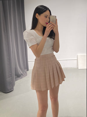 Spring Check Tennis Skirt