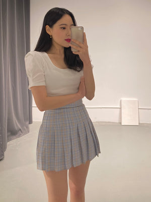 Spring Check Tennis Skirt