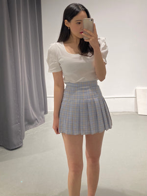 Spring Check Tennis Skirt