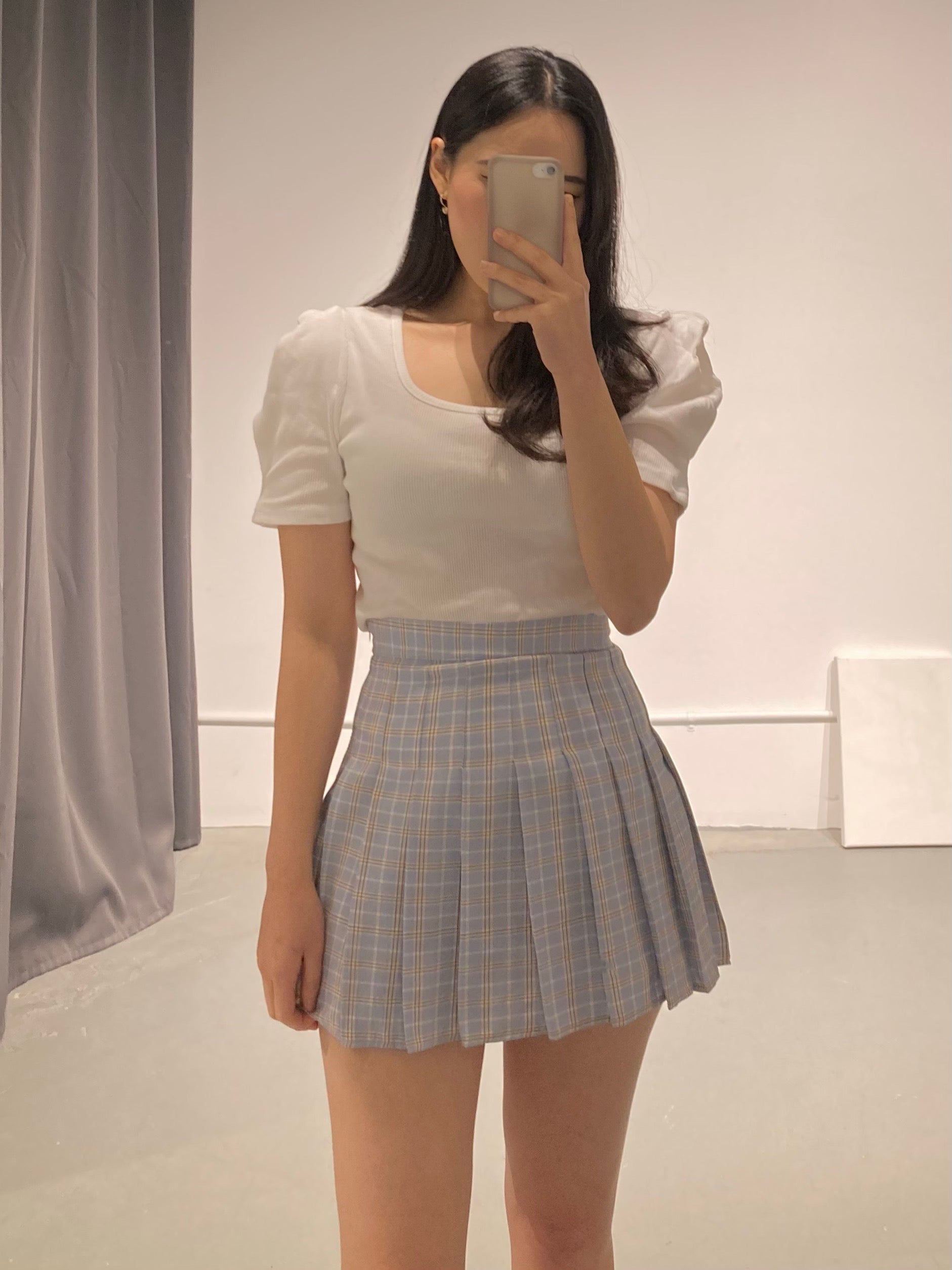 Spring Check Tennis Skirt