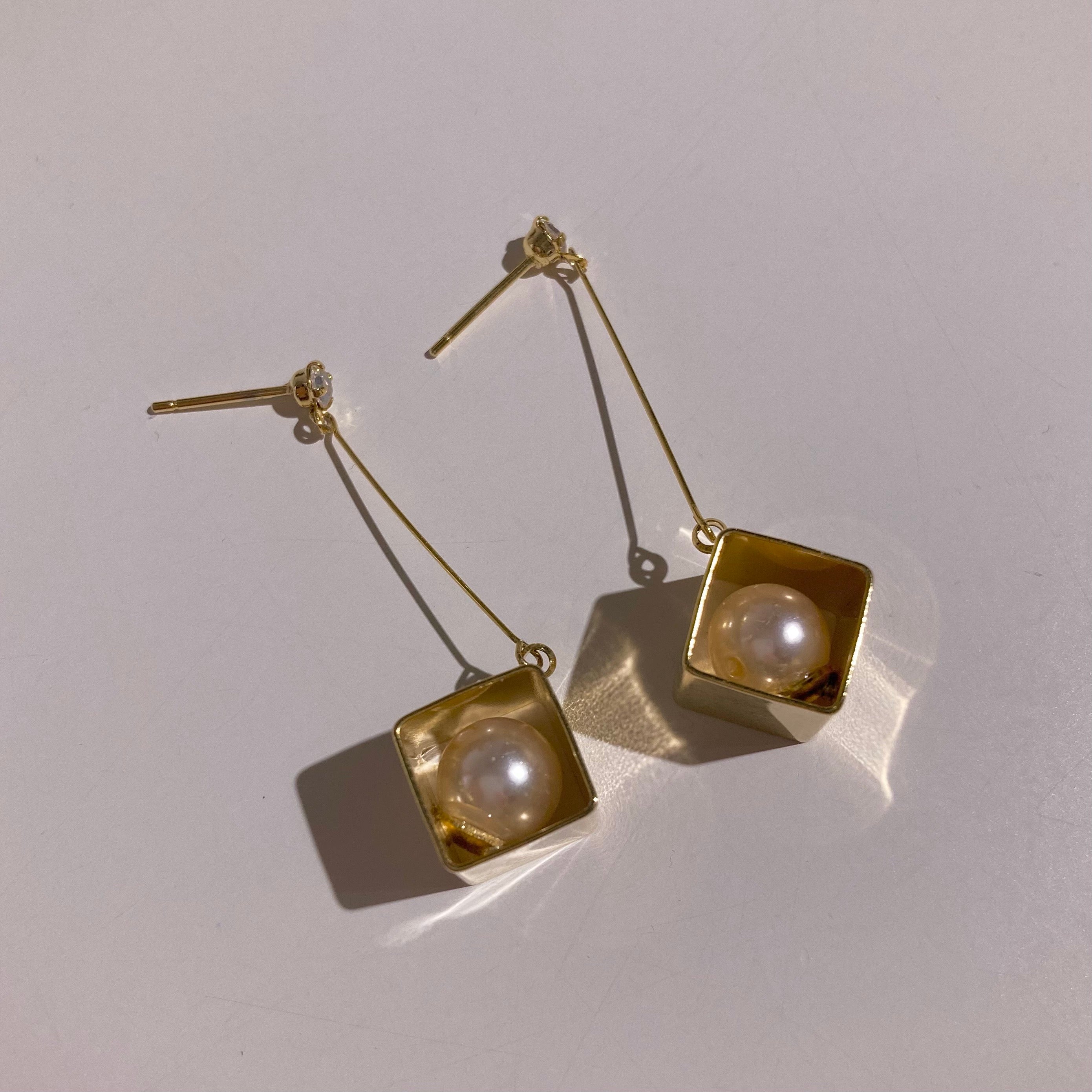 3D Cube Earrings