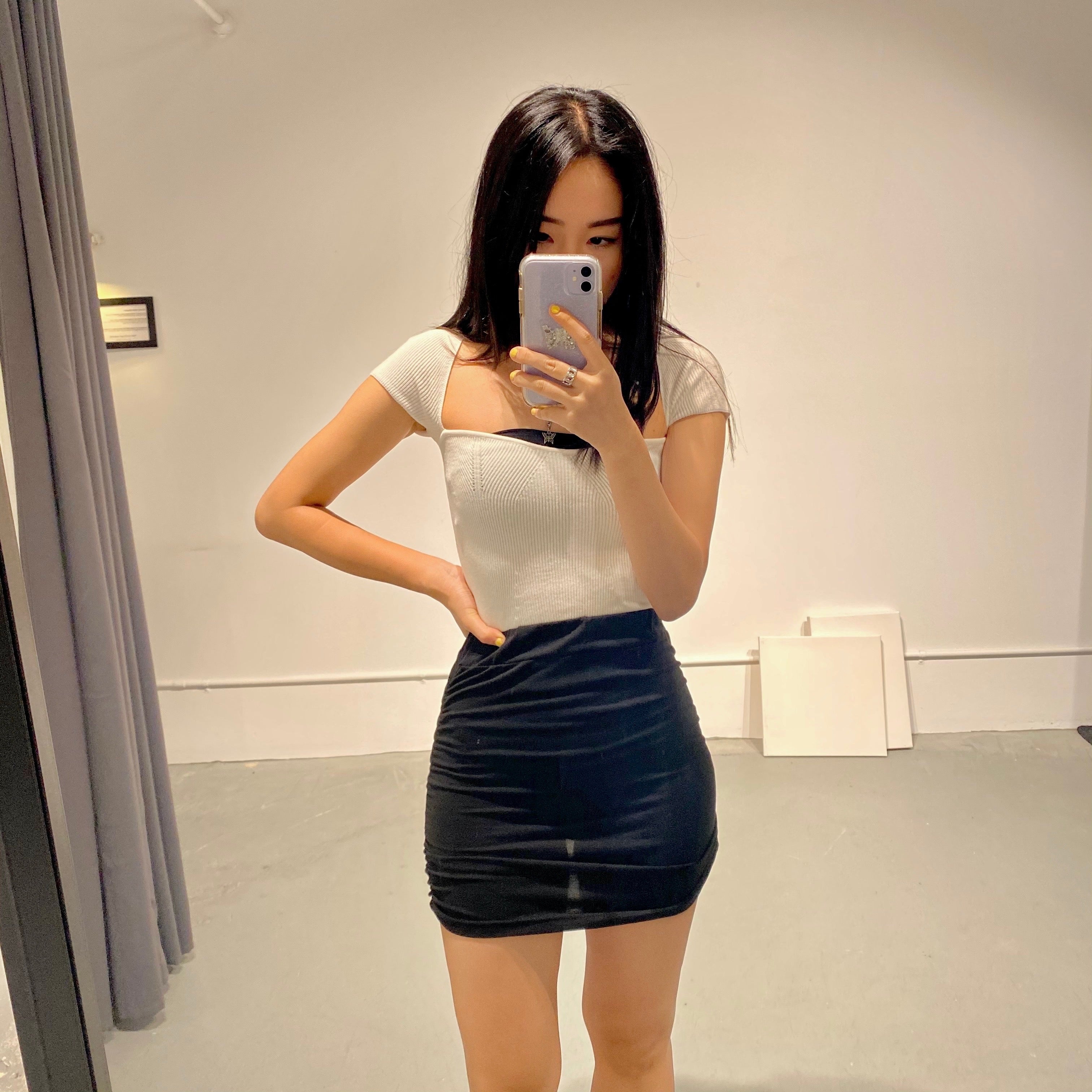 LYN Shirring Skirt
