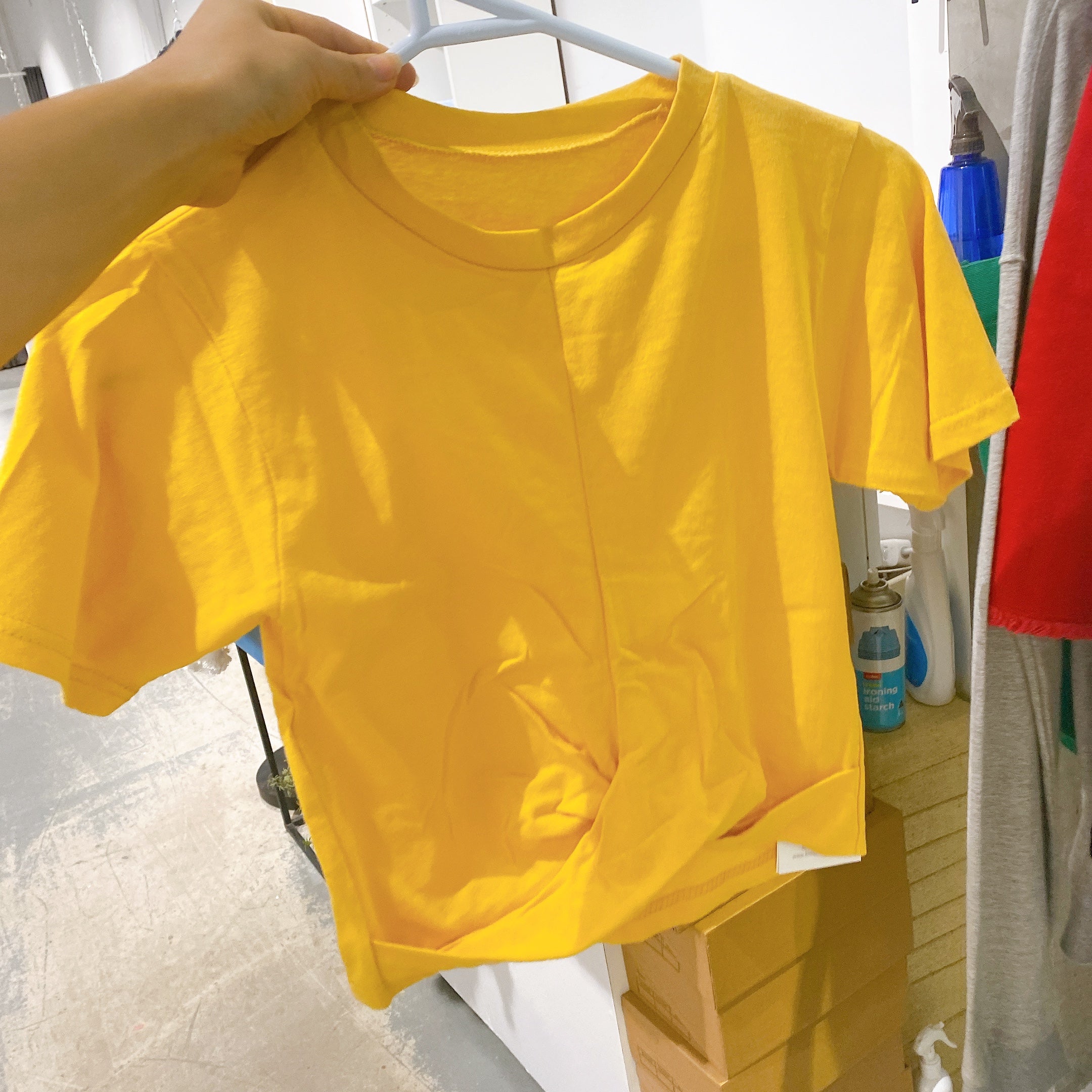 Yellow Twist Crop T