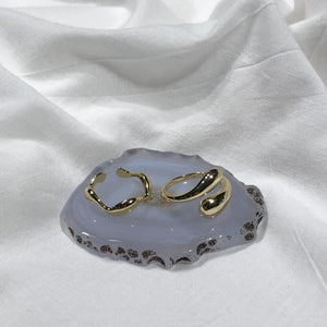 Gold Watery Rings (925 Silver)