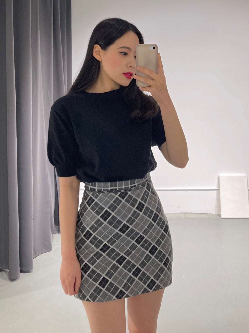 Plaid Check Skirt