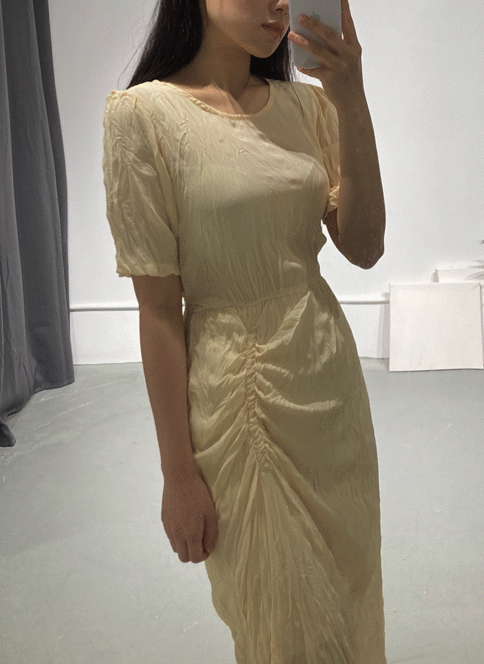 HANA Chiffon Shirring Dress