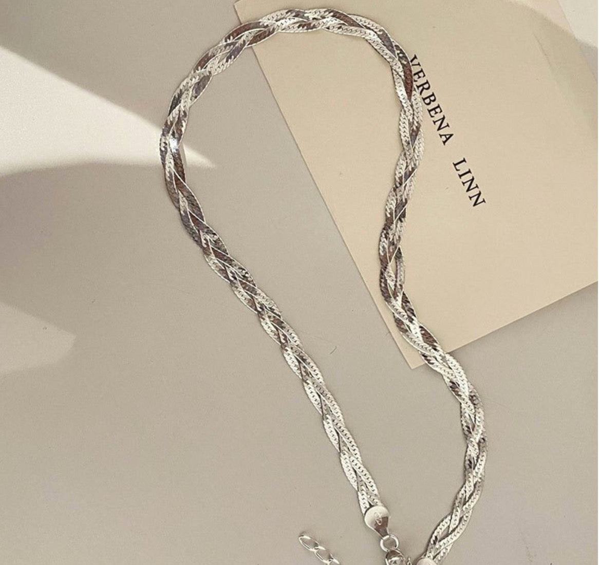 Braid Chain Necklace (925 Silver)