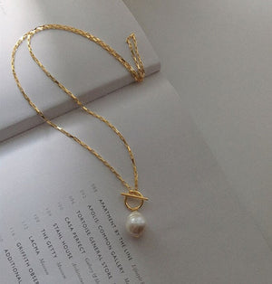 Pearl Drop Necklace (925 Silver)