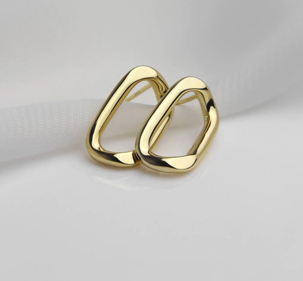 Twist Ring Earrings (925 Silver)