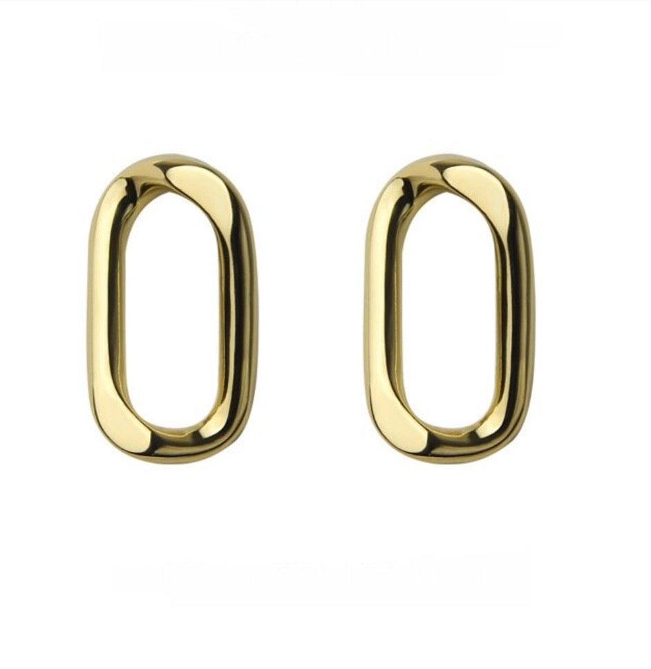 Twist Ring Earrings (925 Silver)