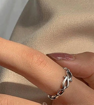 Baroque Chain Ring (925 Silver)