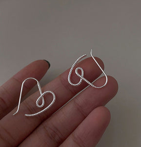 Tangle Heart Earrings (925 Silver)
