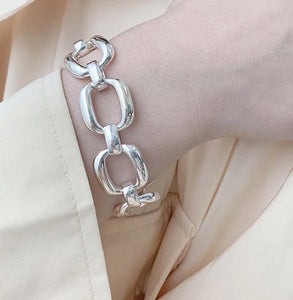 Sq Chain Bracelet (925 Silver)