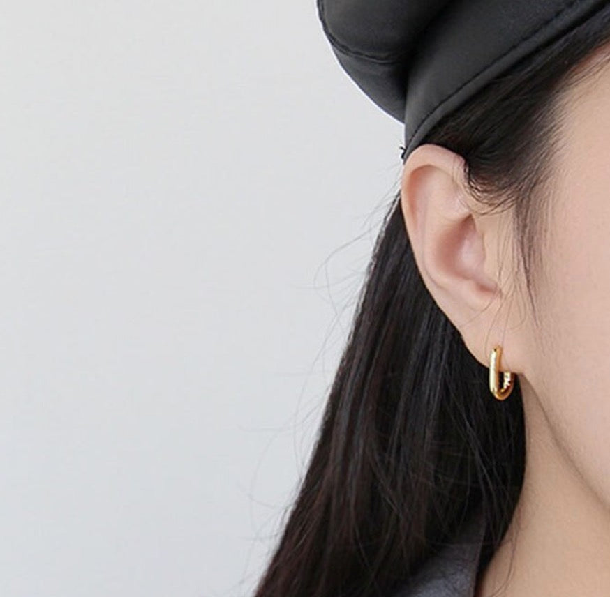 Mini Square Earrings (925 Silver)