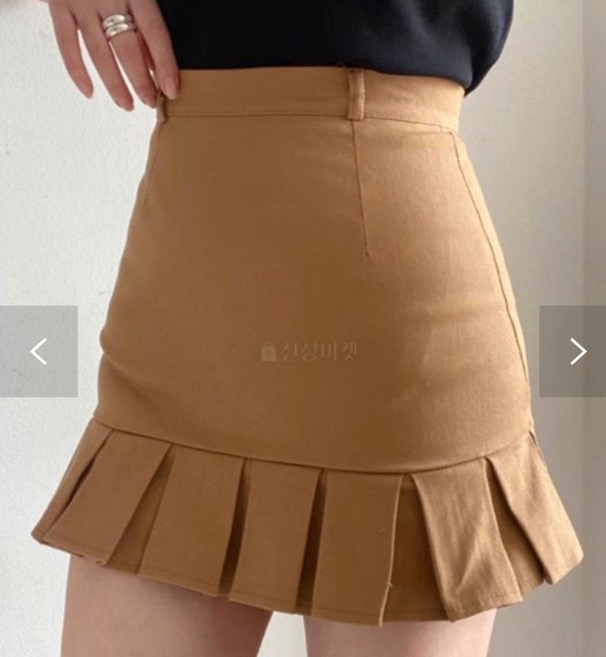 Adela Pleated Hem Skirt