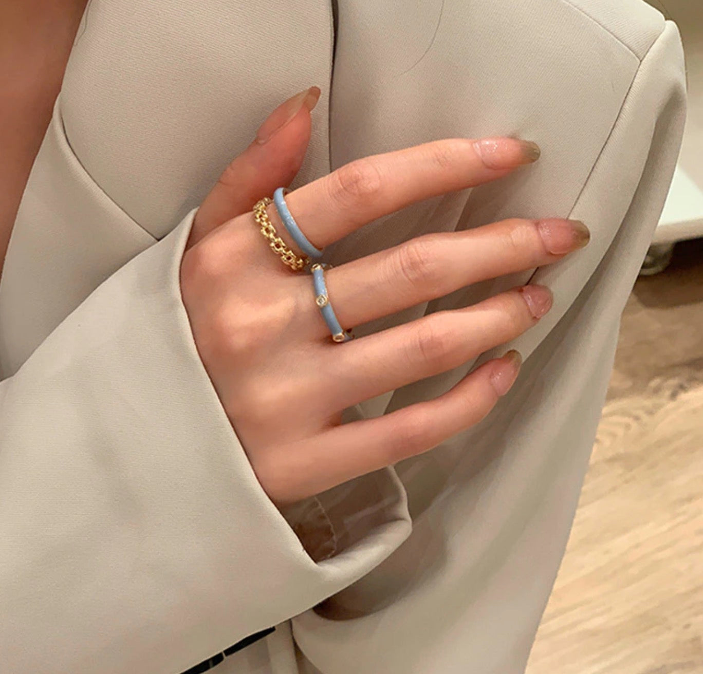 Baby Blue Ring (925 Silver)