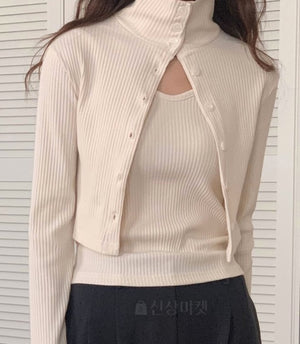 Habibi Rib Turtle Cardigan