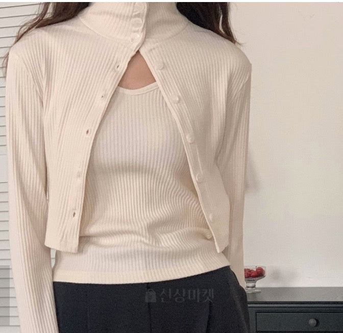 Habibi Rib Turtle Cardigan