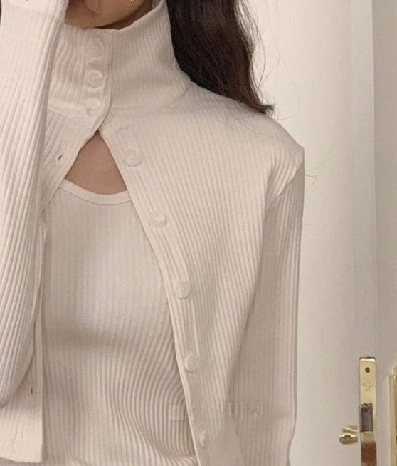 Habibi Rib Turtle Cardigan