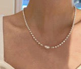 Pearl Ball Necklace (925 Silver)