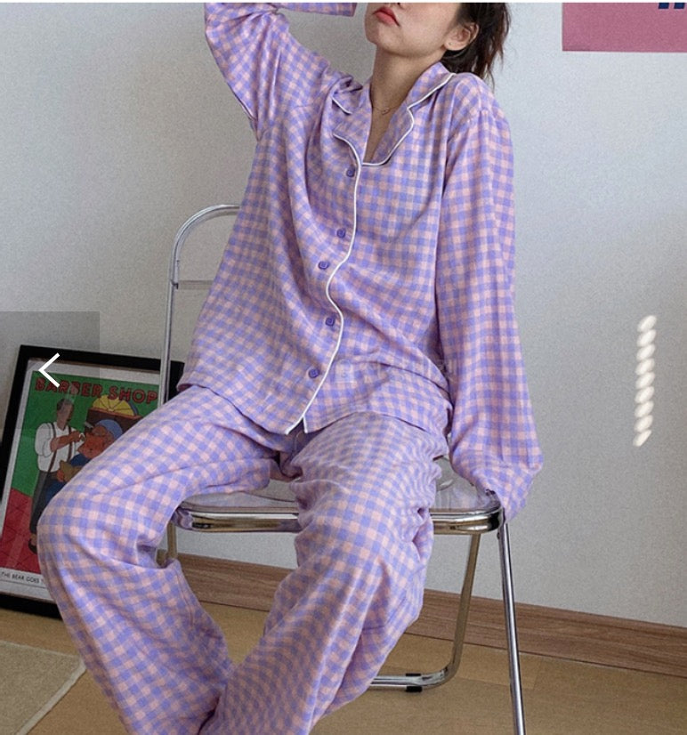 Gingham Pyjamas Set