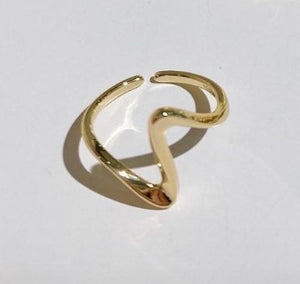 Gold Ocean Rings (925 Silver)