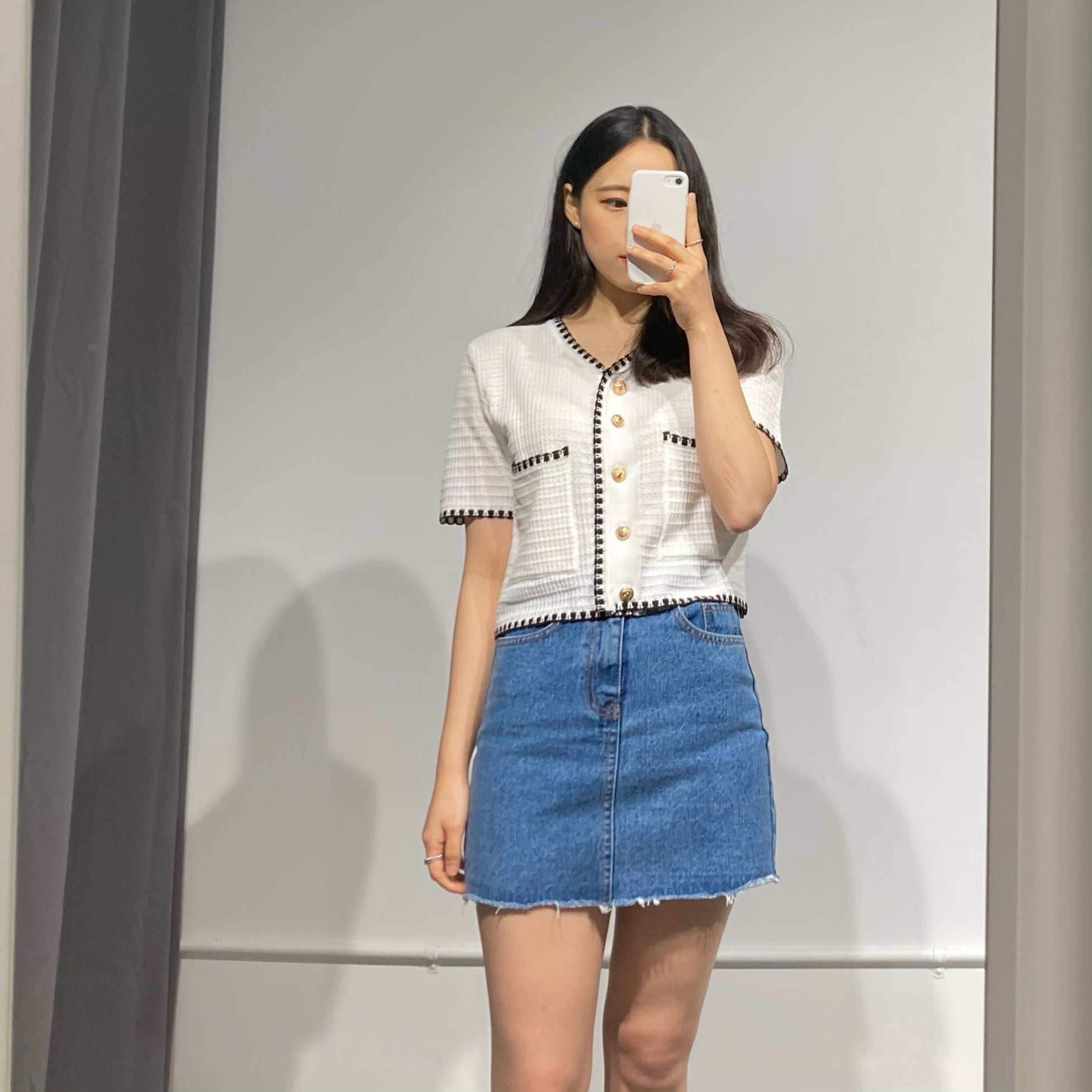 LIA A-Line Denim Skirt