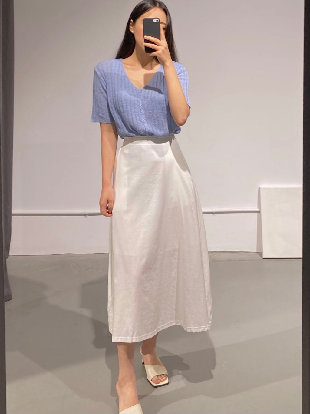 YURI Linen Long Skirt